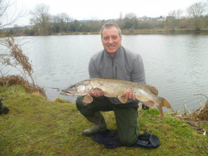 Andy Benningfield 21lb Westminster Field Lake  on mackerel February 2012