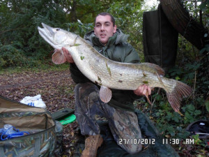 Daniel Webb 24Lb 15oz caught on herring on Westminster Field Lake 27.10.12