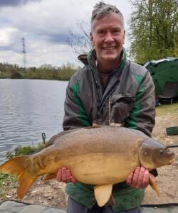 Graham Windram 24Lb 7oz Westminster Lake. I used Krill wafter over a small pva  mesh bag of 12mm boilees. My new PB. 29.4.21
