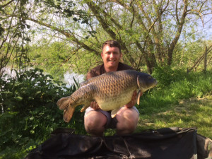James Doherty 26Lb Westminster Field Lake caught on a snowman rig from the sluice 8.5.16