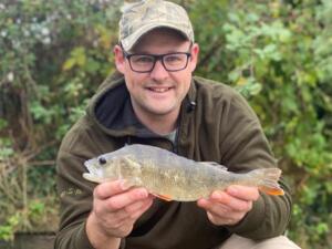 Lee Crane Westminster Field Lake 1Lb Perch caught on live bait 1.10.20