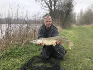 Robert Finch Westminster Fields Lake caught six Pike from 10Lb 2oz to16Lb 4oz 3.3.22