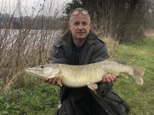 Robert Finch Westminster Fields Lake caught six Pike from 10Lb 2oz to16Lb 4oz 3.3.22