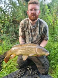 Ryan Acton - Saturday the 9th to Sunday the 10th did 1 night and was very quite, then around 12.30 mid day Sunday I had a 16lb 4oz common on match the hatch 18mm water dna the bug, over a handful of pellet and crushed boillie. Westminster Field Lake 10.9.23