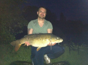 Steve Corbett 17lb caught at Viaduct lake Horton Kirby on pineapple boilies 11.6.16