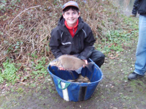 5th place jn'r Daniel Martin with part of his 26lb catch on 22.01.12
