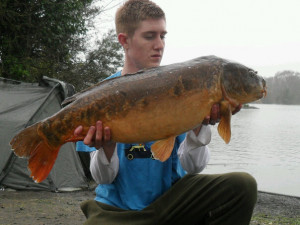 Tom Kayabasi with Dippy at 27Lb from Sutton Big Lake 21.3.10